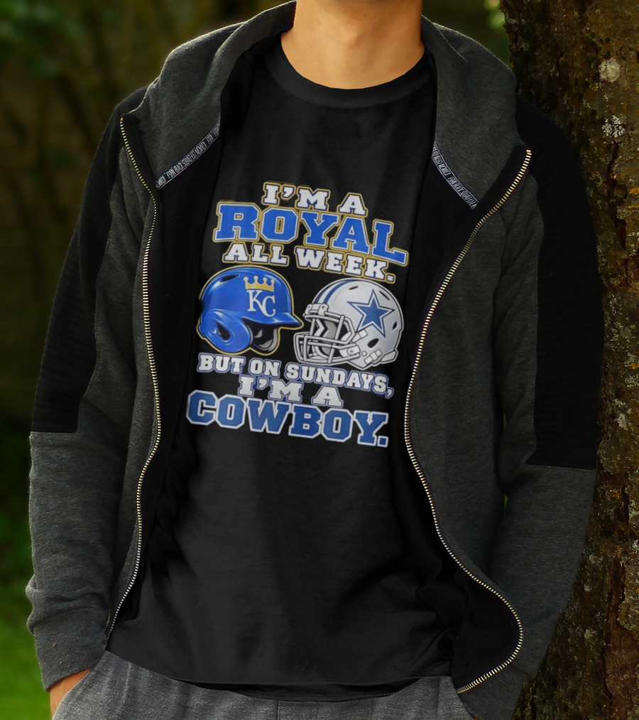 I'm A Royal All Week KC Helmet And Sundays Cowboy Star Helmet T-Shirt