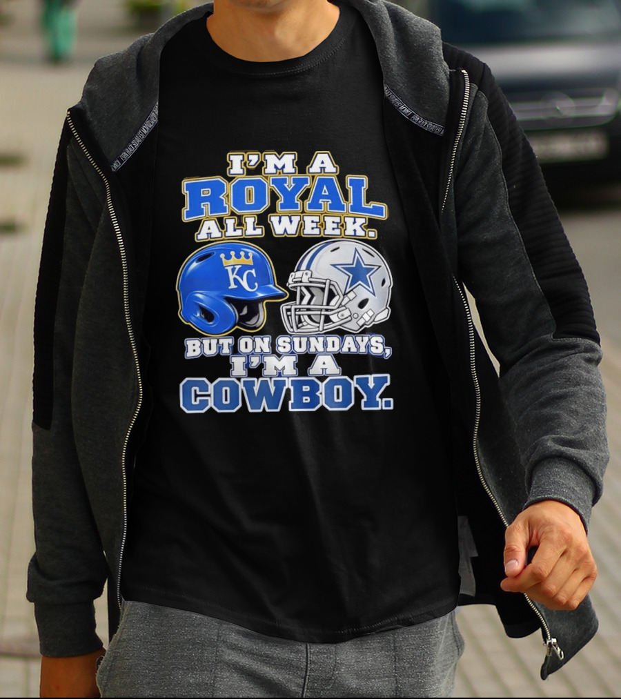 I'm A Royal All Week KC Helmet And Sundays Cowboy Star Helmet T-Shirt