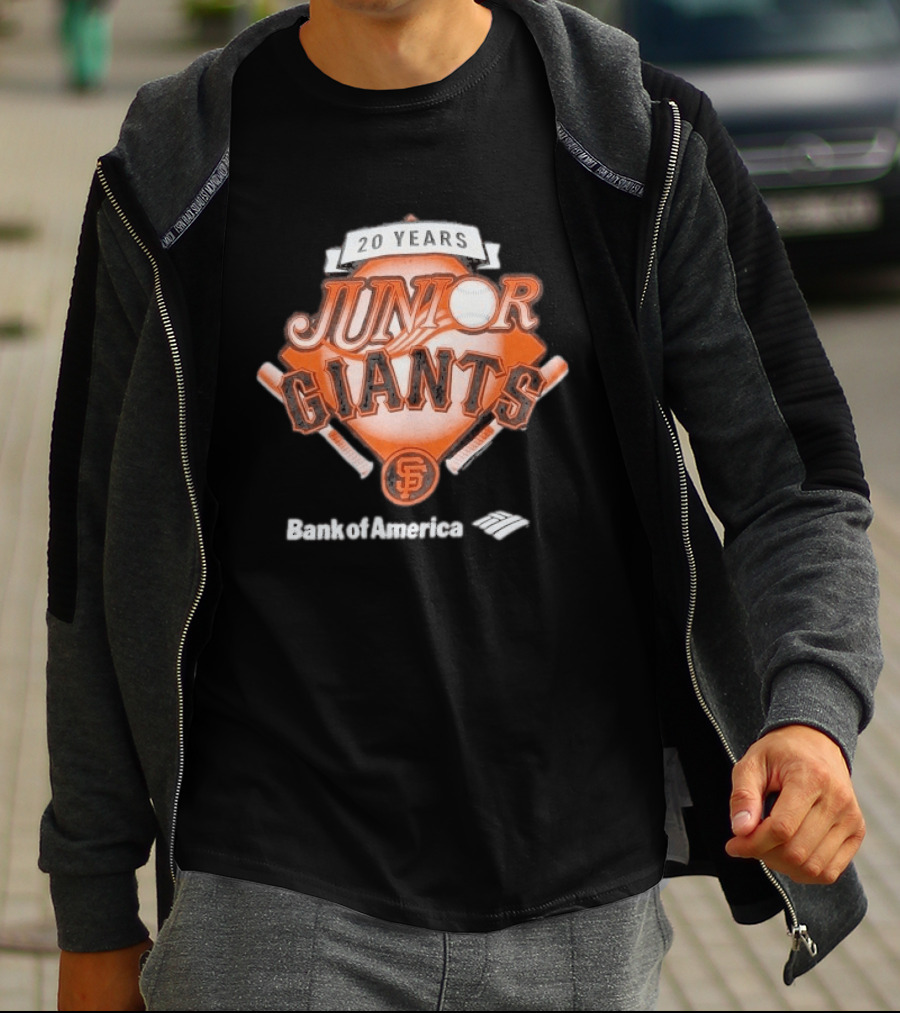 Junior Giants San Francisco 20 Years Bank Of America Celebration Anniversary T-Shirt