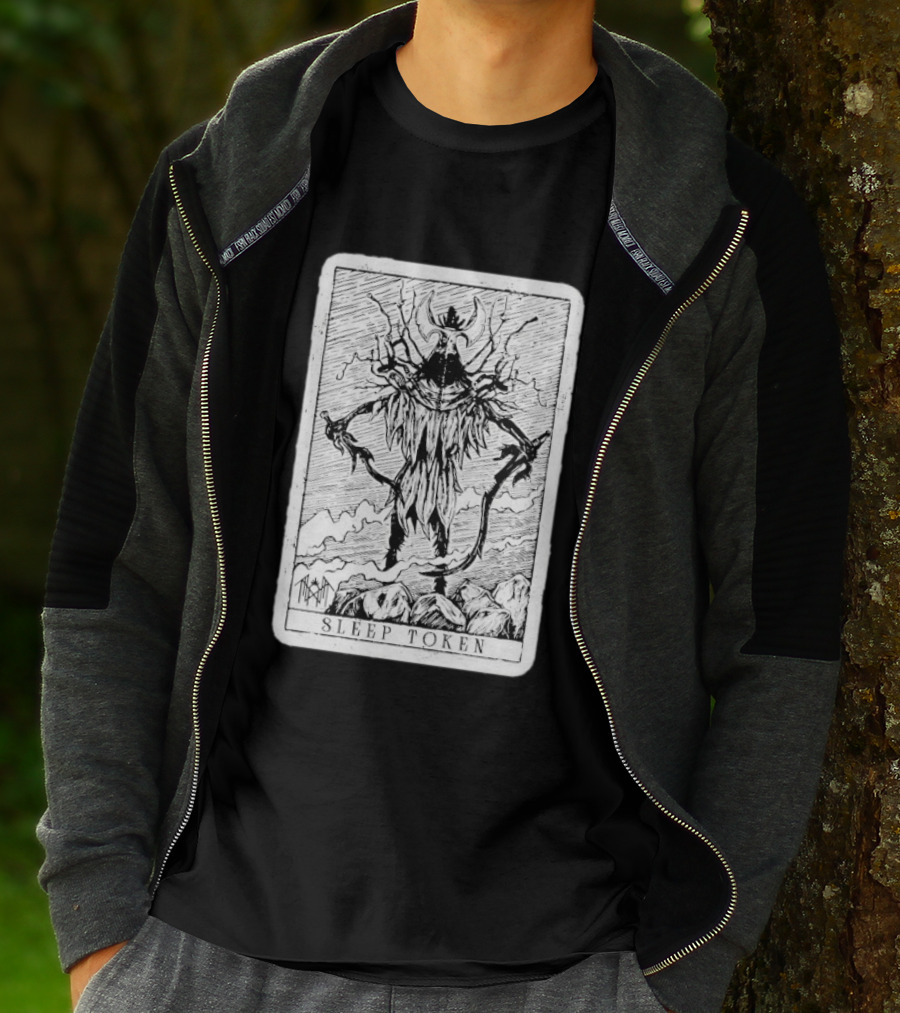 Sleep Token Vertebrae 33 Tarot Card Style Monstrous Figure T-Shirt