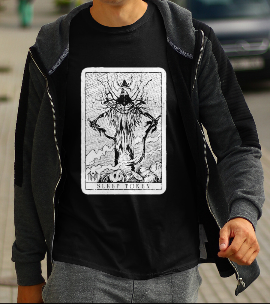 Sleep Token Vertebrae 33 Tarot Card Style Monstrous Figure T-Shirt