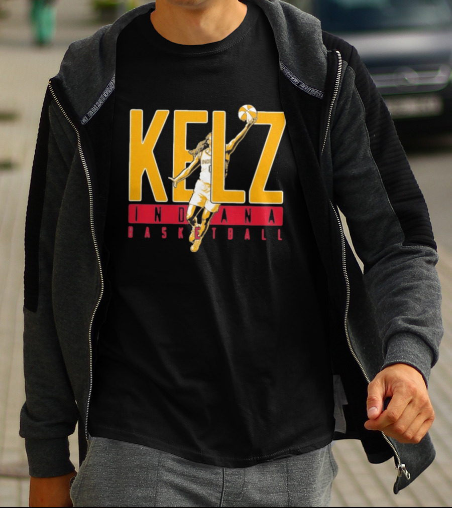 Kelz Indiana Basketball Mitchell Fever Player Dunk T-Shirt