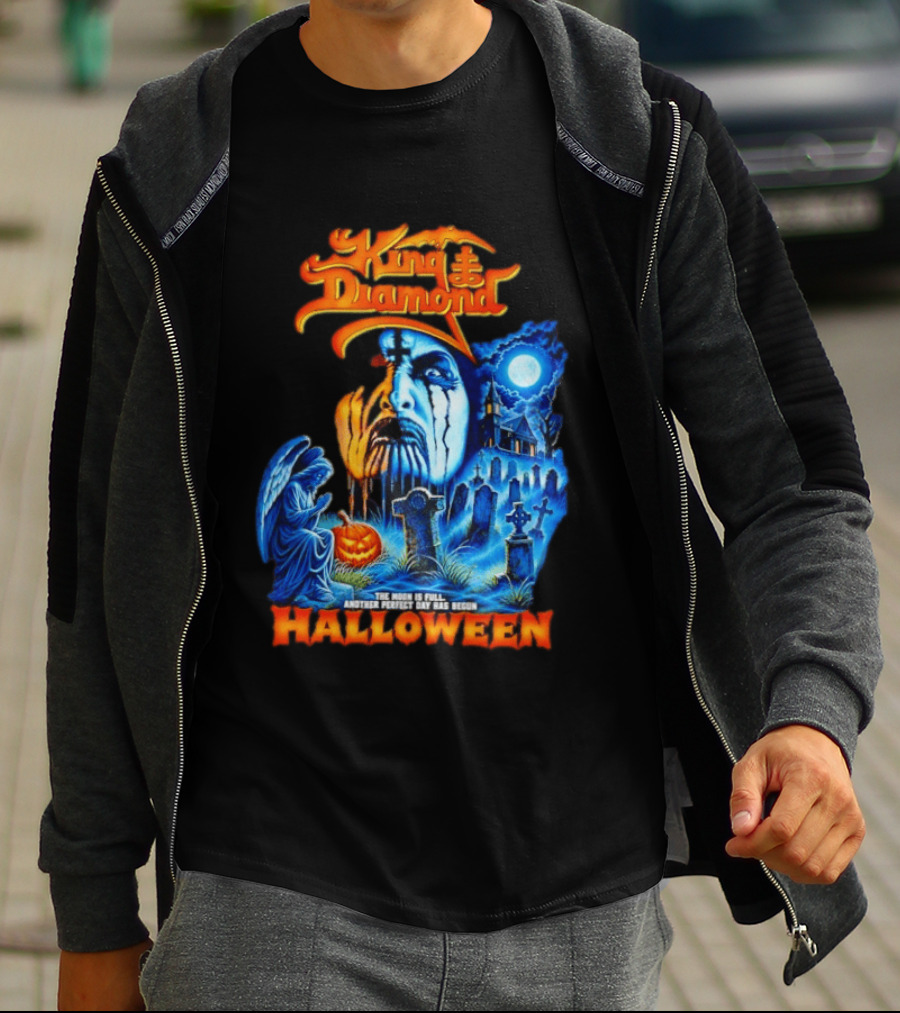 King Diamond The Moon Is Full Another Perfect Day Has Begun Halloween T-Shirt