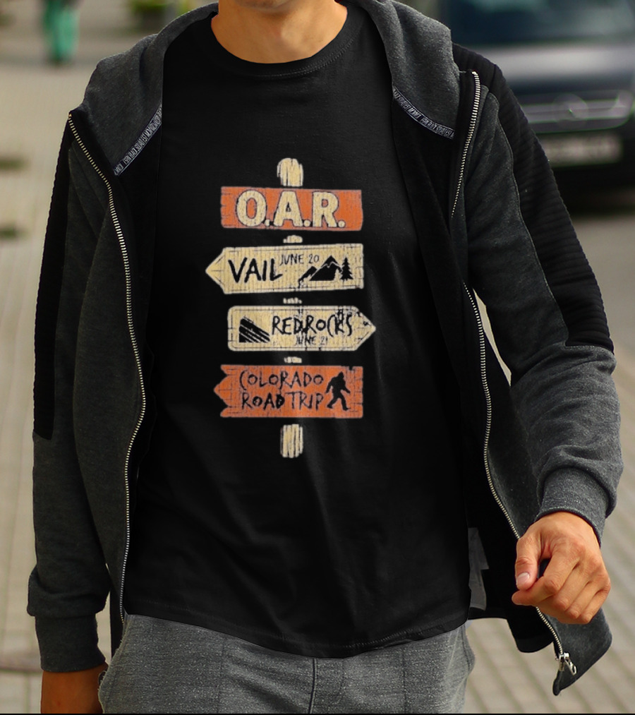 O.A.R. Vail June 20 Red Rocks June 21 Colorado Road Trip T-Shirt