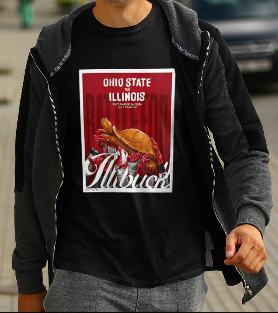 Ohio State Vs Illinois September 2026 Battle For Illibuck Ohio Stadium T-Shirt