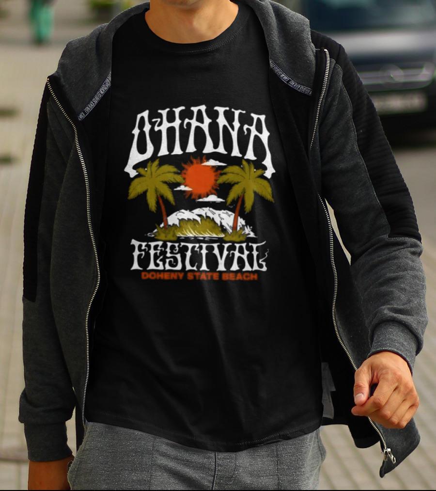 Ohana Festival Original Collection 2026 Acid Wave Tropical Sunset T-Shirt