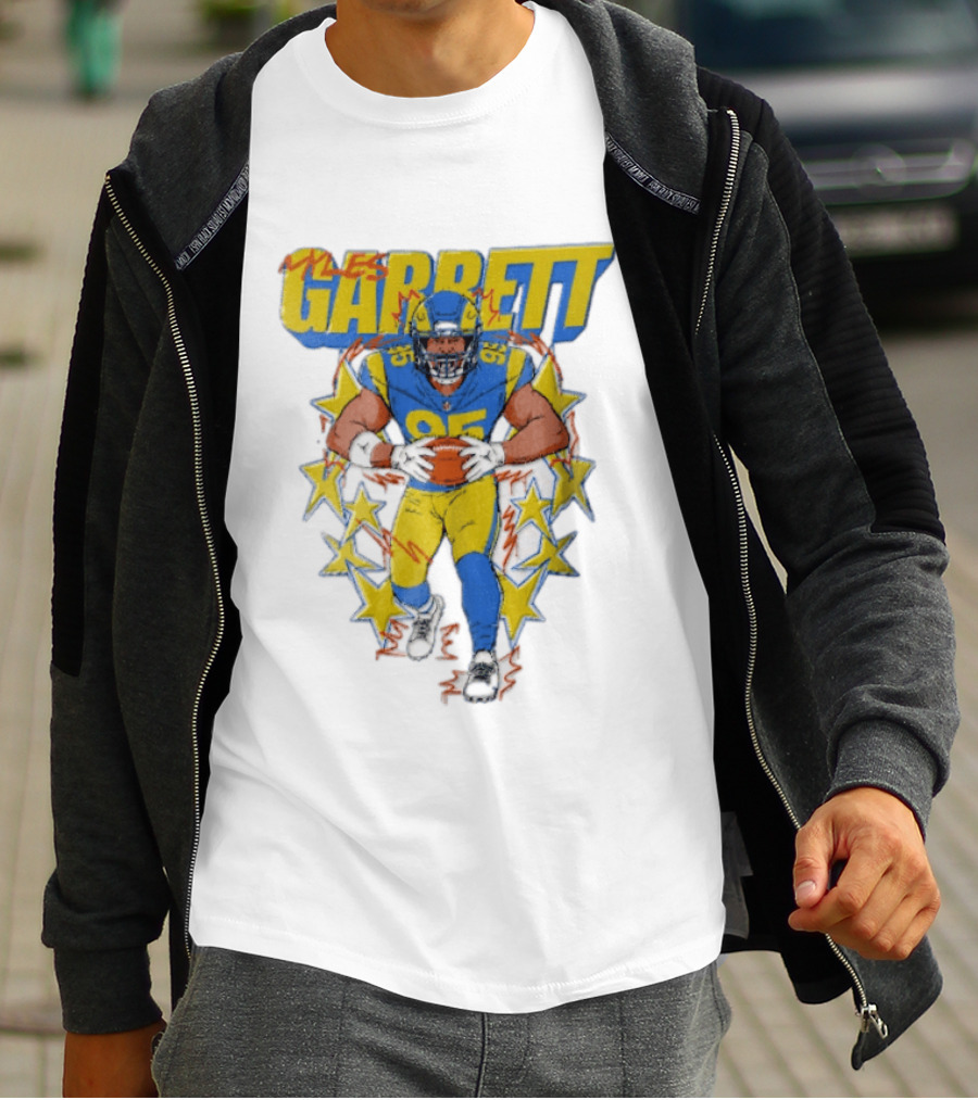 Myles Garrett Football Star Number 95 Cold World Hardcore T-Shirt