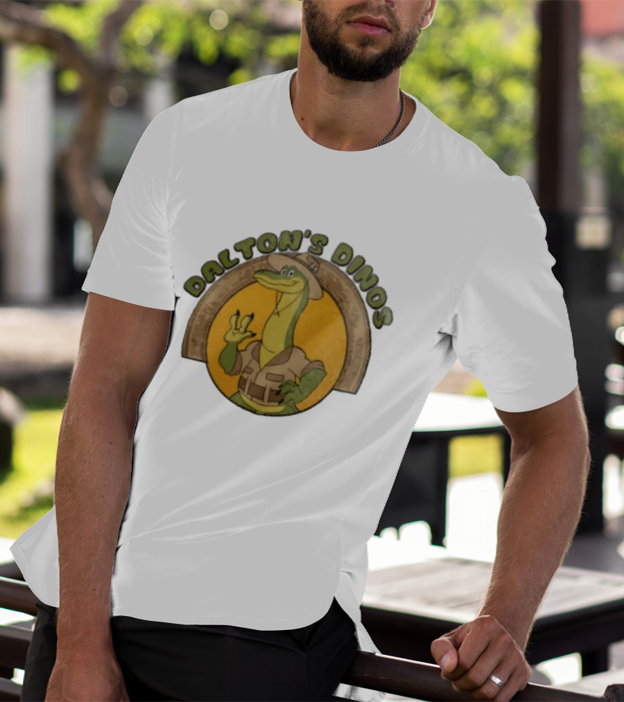 Dalton's Dino's Cartoon Dinosaur Safari Adventure Outfit T-Shirt