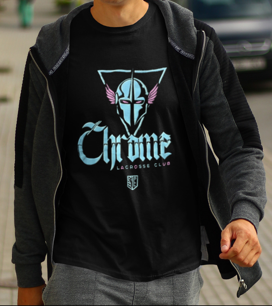 Chrome Lacrosse Club Winged Helmet T-Shirt
