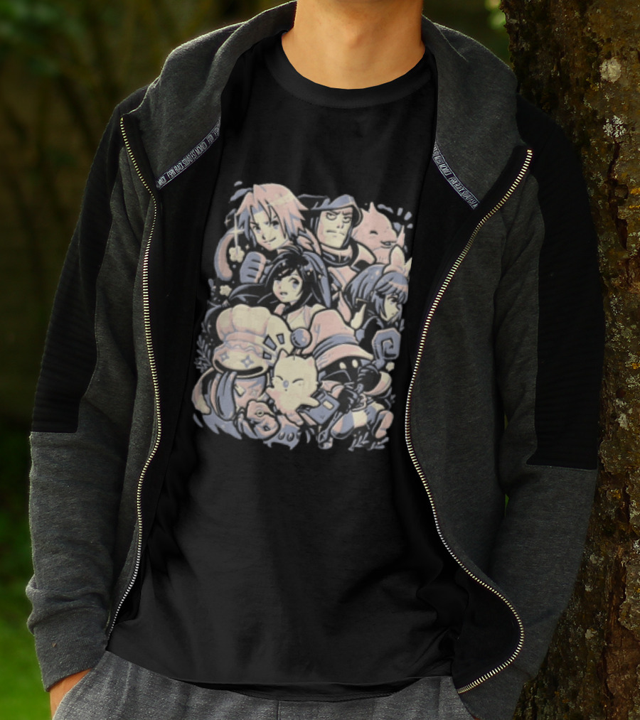 Final Fantasy Anime Group Characters T-Shirt