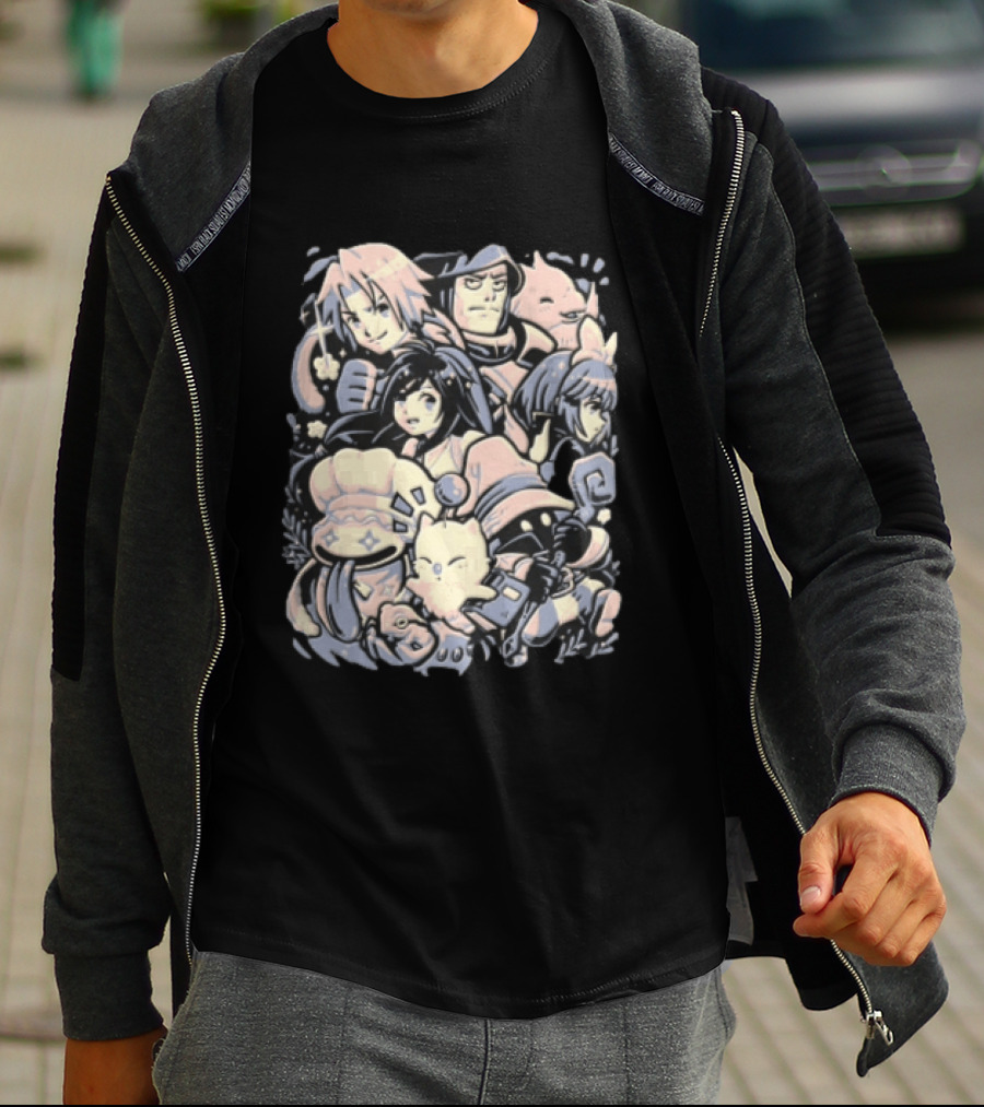 Final Fantasy Anime Group Characters T-Shirt