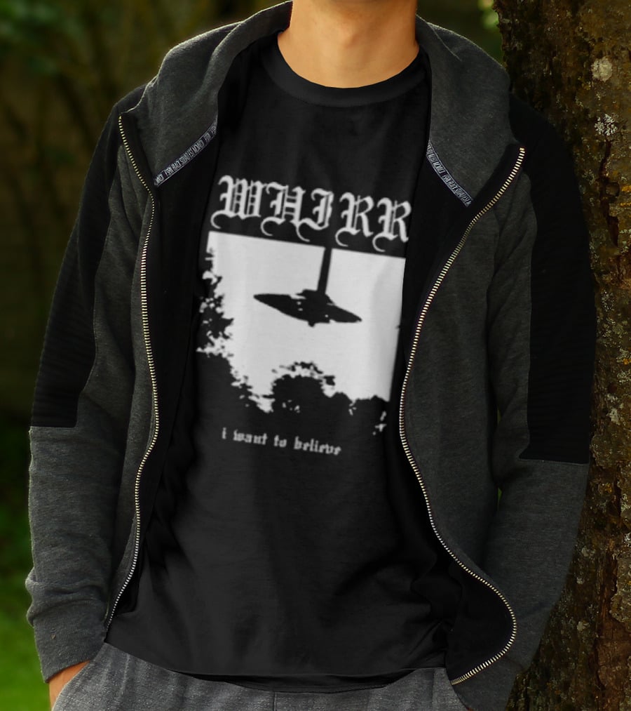 WHIRR I Want To Believe UFO Fire Whirl Records X Files T-Shirt