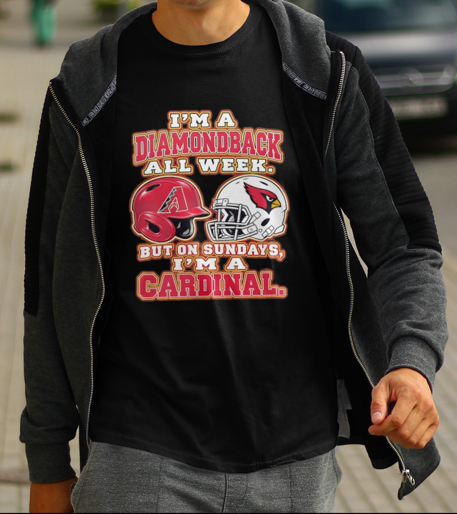 I'm A Diamondback All Week But On Sundays I'm A Cardinal Helmet T-Shirt