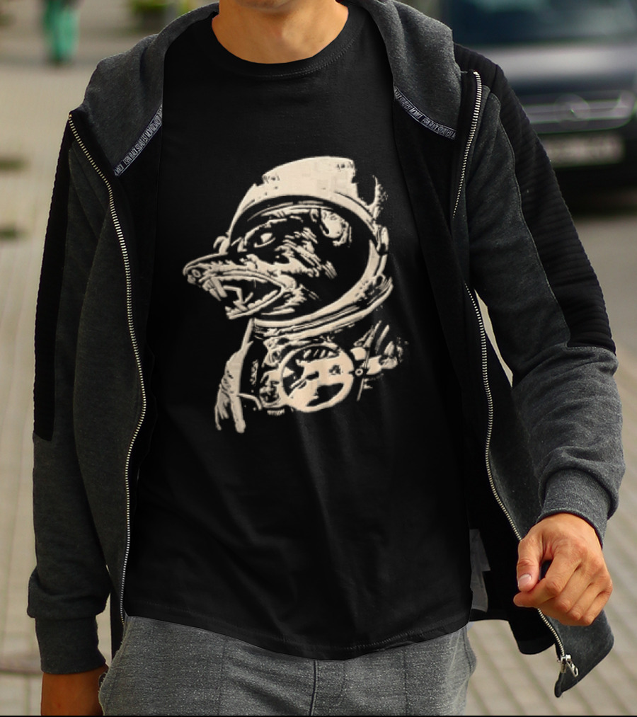 Grissom Space Dog In Astronaut Suit T-Shirt