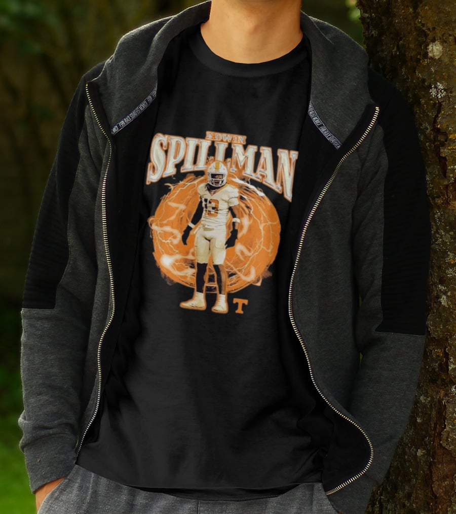 Tennessee Volunteers Edwin Spillman No 13 Football Collage T-Shirt