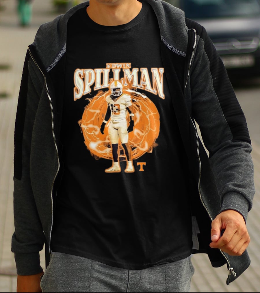 Tennessee Volunteers Edwin Spillman No 13 Football Collage T-Shirt