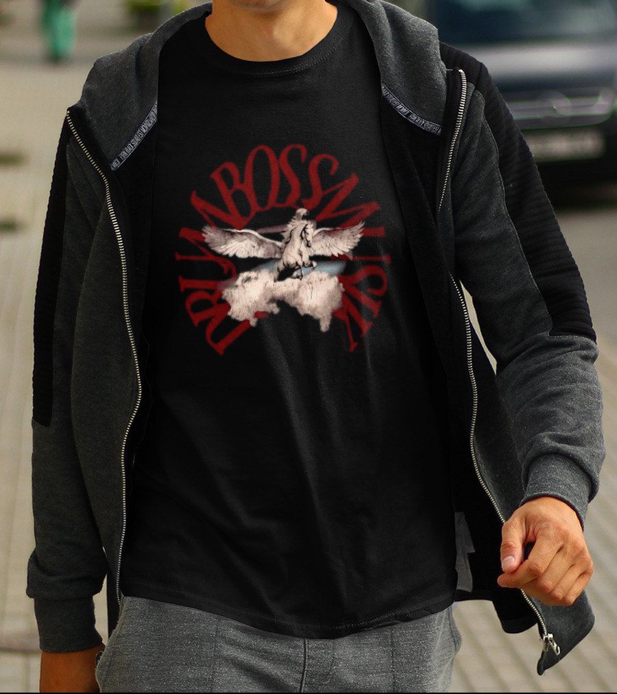 No Bad Vibes Drum Boss Musik Pegasus Clouds T-Shirt