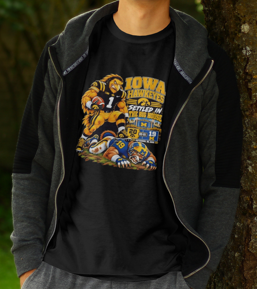 Iowa Hawkeyes Settled In The Big House September 26 2026 Football Rivalry Victory Michigan Score 20 19 T-Shirt