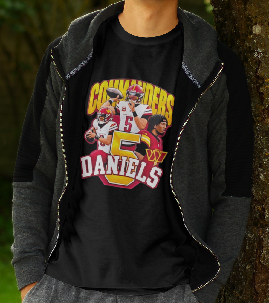 Commanders Jayden Daniels 5 Washington Football T-Shirt