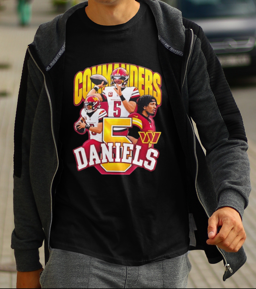 Commanders Jayden Daniels 5 Washington Football T-Shirt