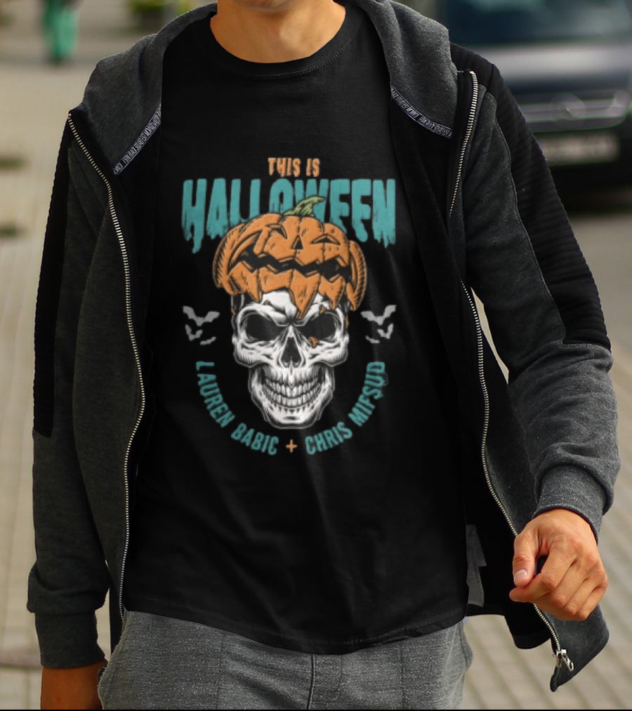 Lauren Babic Chris Mifsud This Is Halloween Pumpkin Skull T-Shirt