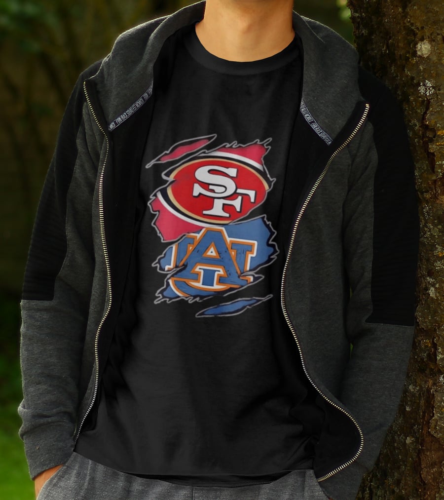 San Francisco 49ers Auburn Tigers Collage T-Shirt