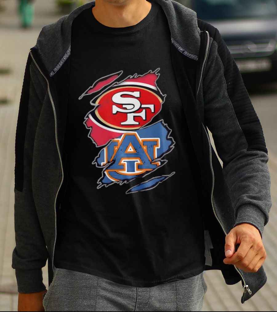 San Francisco 49ers Auburn Tigers Collage T-Shirt