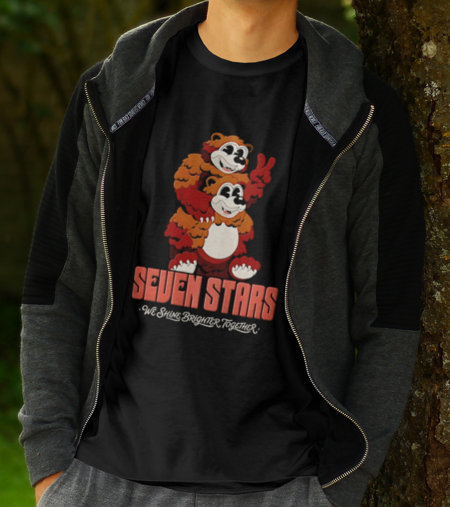 Seven Stars Piggy Back Bears We Grant Dragon Power T-Shirt