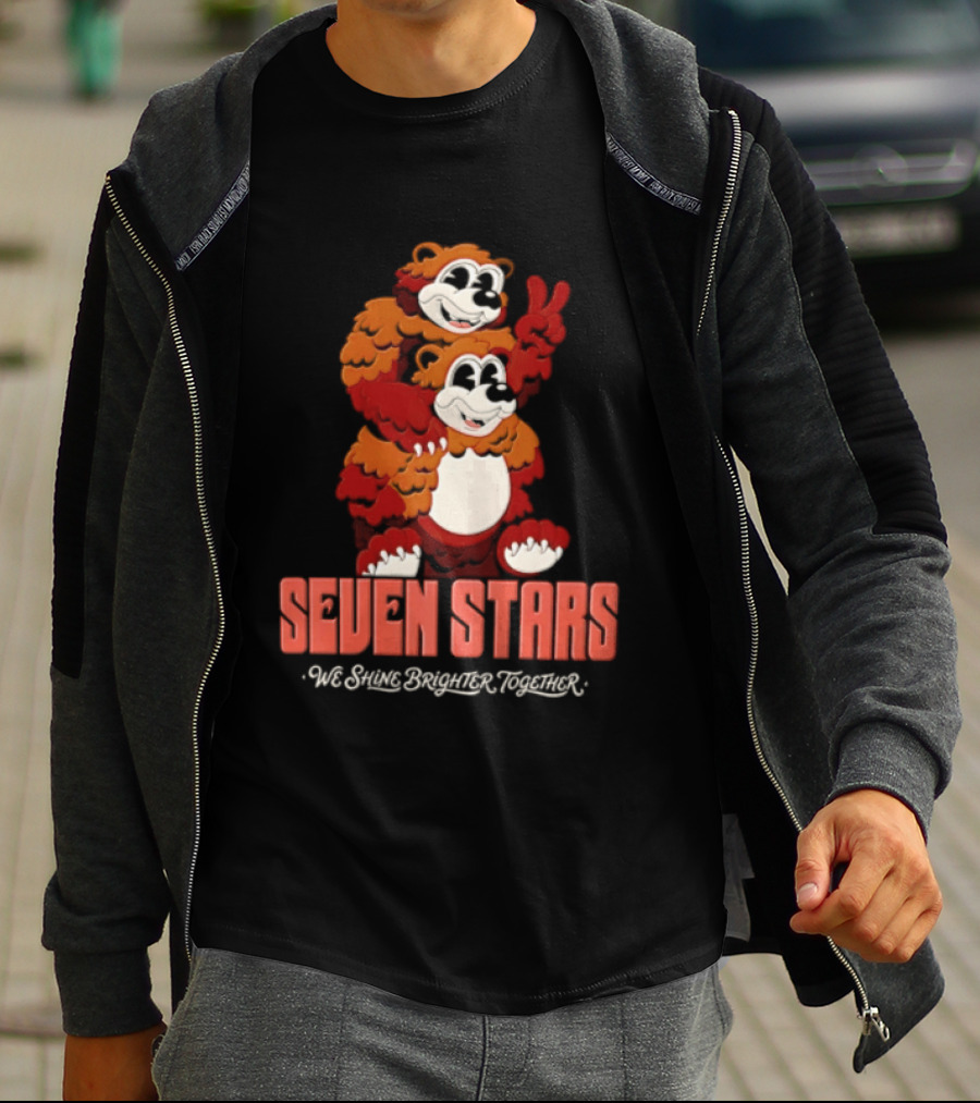 Seven Stars Piggy Back Bears We Grant Dragon Power T-Shirt