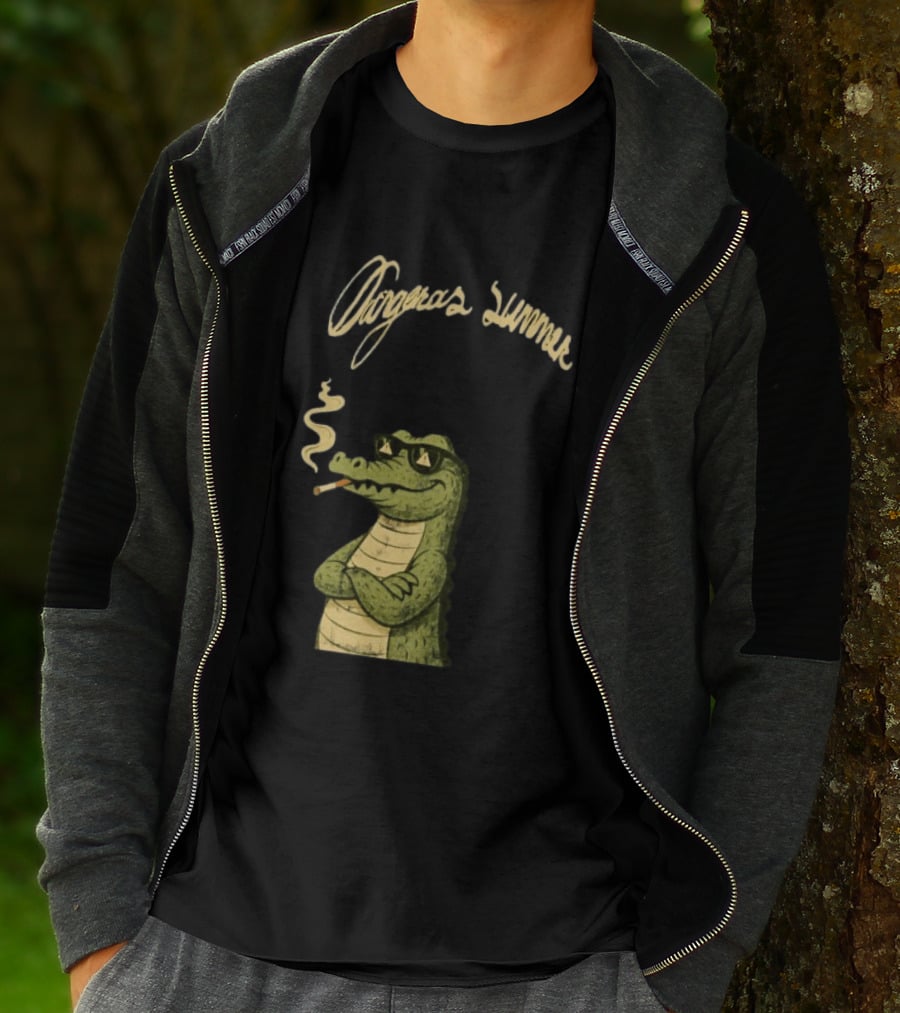 Yeat Dangerous Summer Loose Leaf Gator Smoking Cool Sunglasses Crocodile T-Shirt