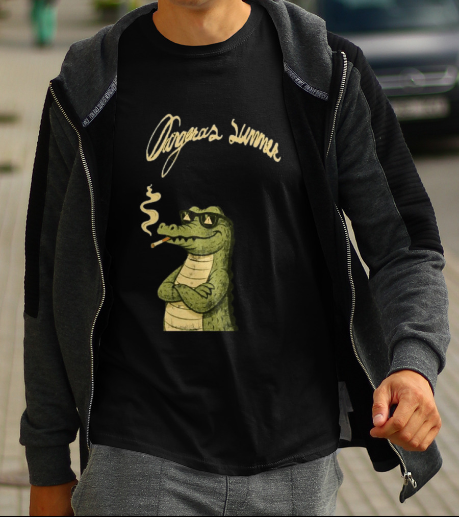Yeat Dangerous Summer Loose Leaf Gator Smoking Cool Sunglasses Crocodile T-Shirt