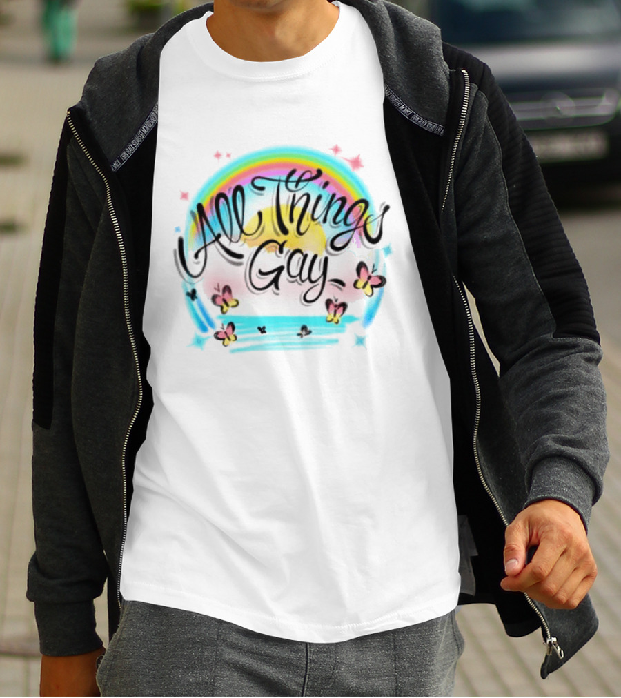 All Things Gay Rainbow Butterflies Festival Baby T-Shirt