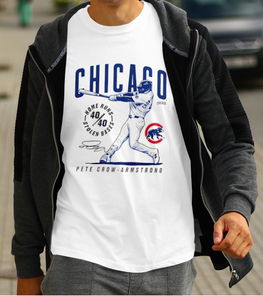 Chicago Cubs Home Runs Stolen Bases Pete Crow Armstrong 40.40 Legacy T-Shirt