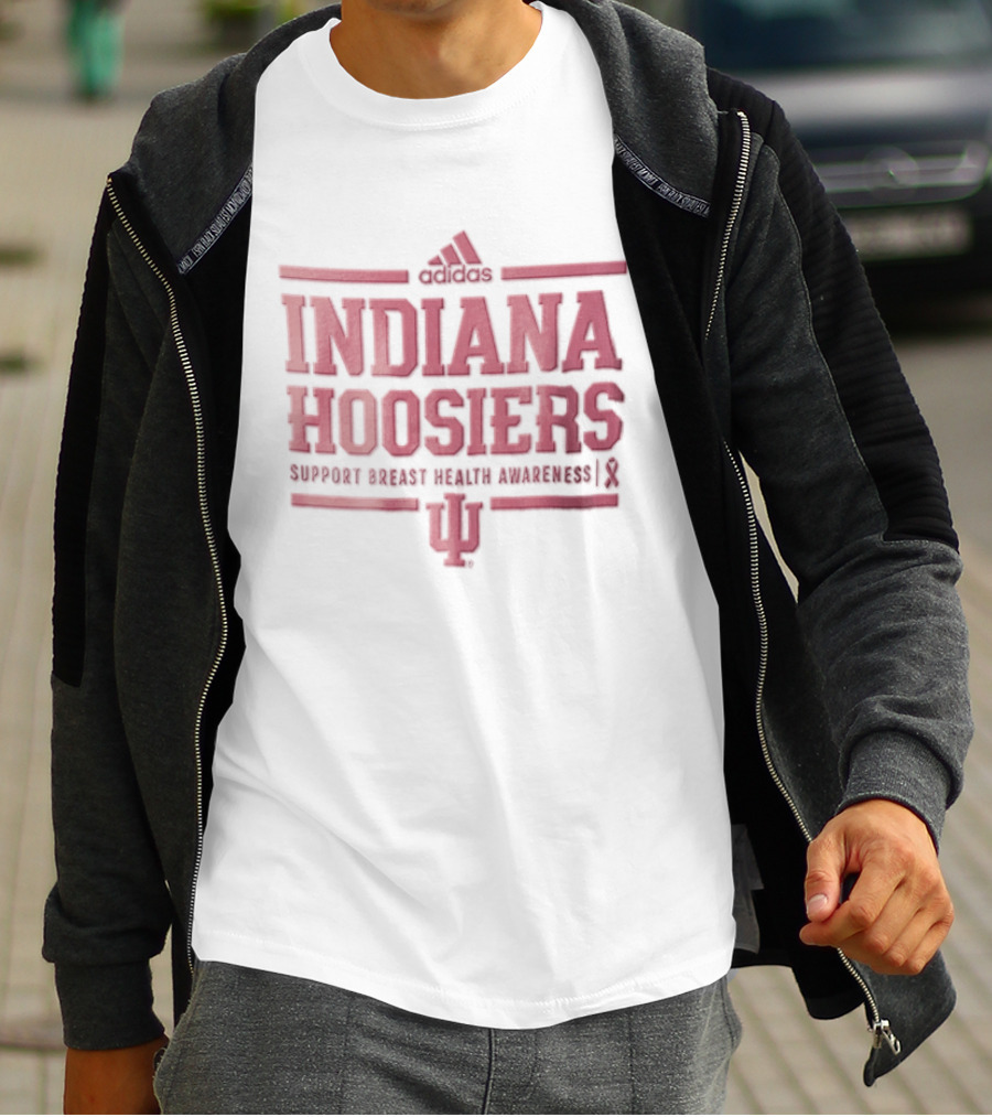 Indiana Hoosiers Support Breast Health Awareness Adidas IU T-Shirt