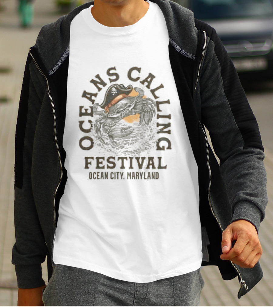 Oceans Calling Festival Crab Captain Lineup Ocean City Maryland T-Shirt