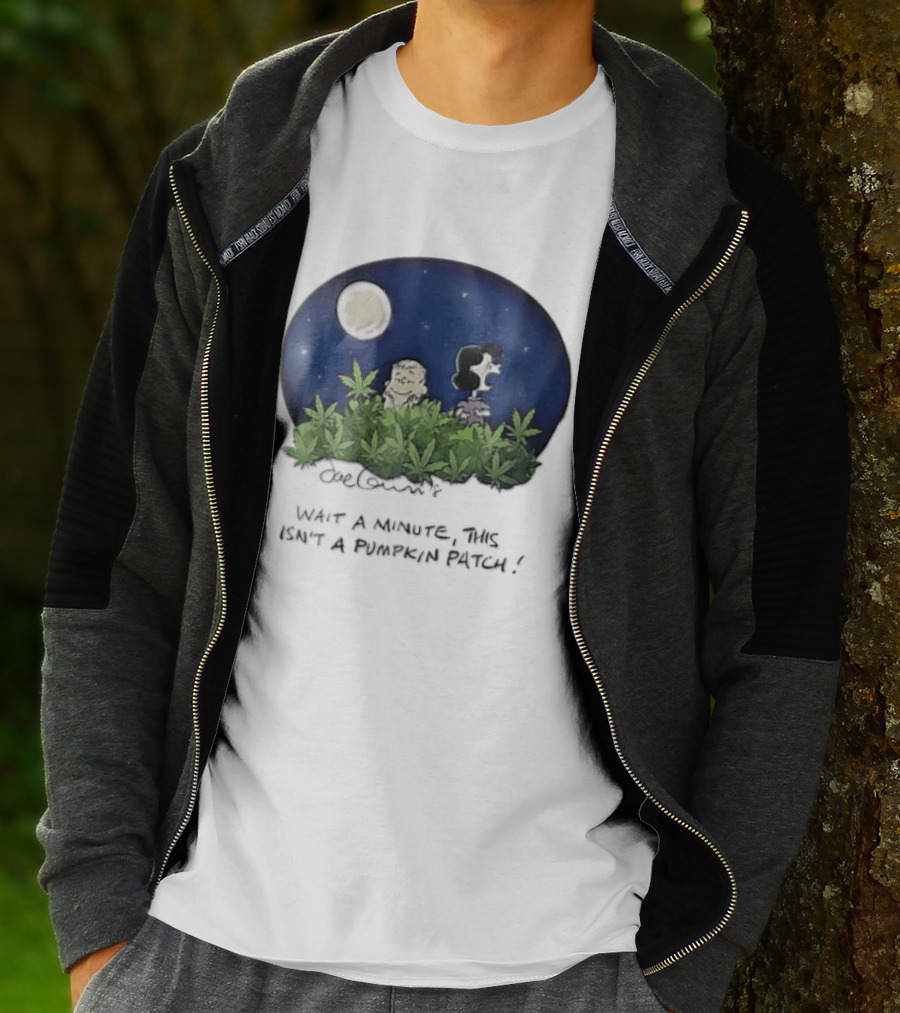 Peanuts Wait A Minute This Isn't A Pumpkin Patch Moon Night Scene Charlie Brown Lucy T-Shirt