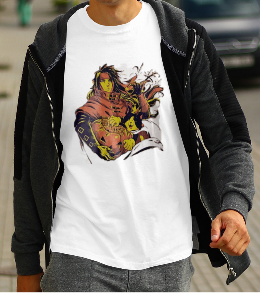 Vincent Valentine Cait Sith Halloween Pumpkin Final Fantasy T-Shirt