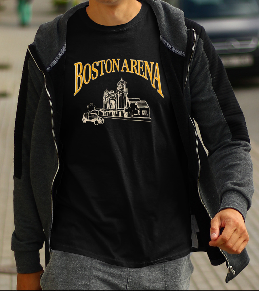 David Pastrnak Boston Arena Historic Venue Architecture T-Shirt