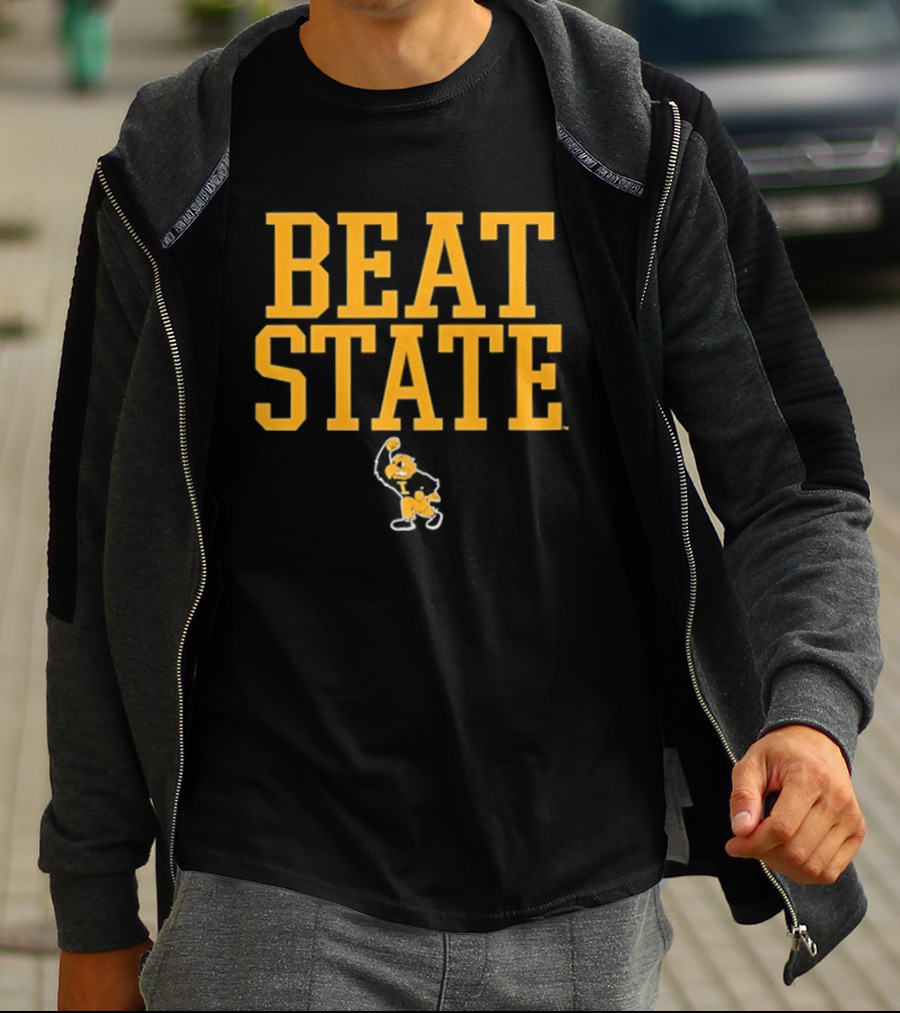 Iowa Hawkeyes Beat State Fighting NCAA 2026 T-Shirt