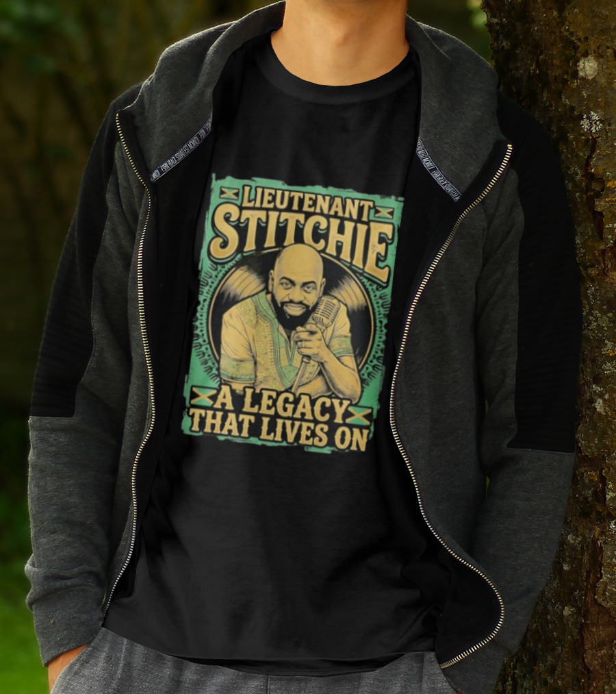 Lieutenant Stitchie A Legacy That Lives On Microphone Reggae T-Shirt