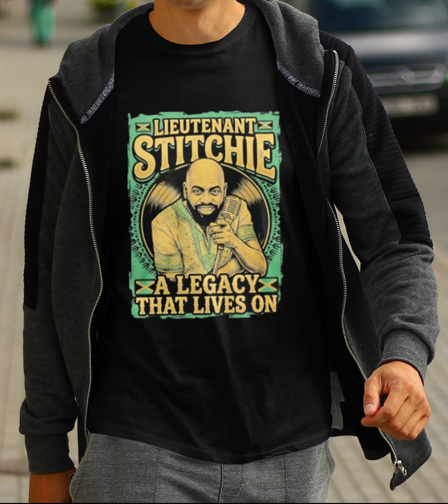 Lieutenant Stitchie A Legacy That Lives On Microphone Reggae T-Shirt