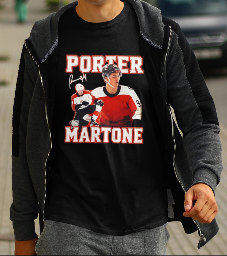 Porter Martone Philadelphia Flyers Hockey Player 9 Signature T-Shirt