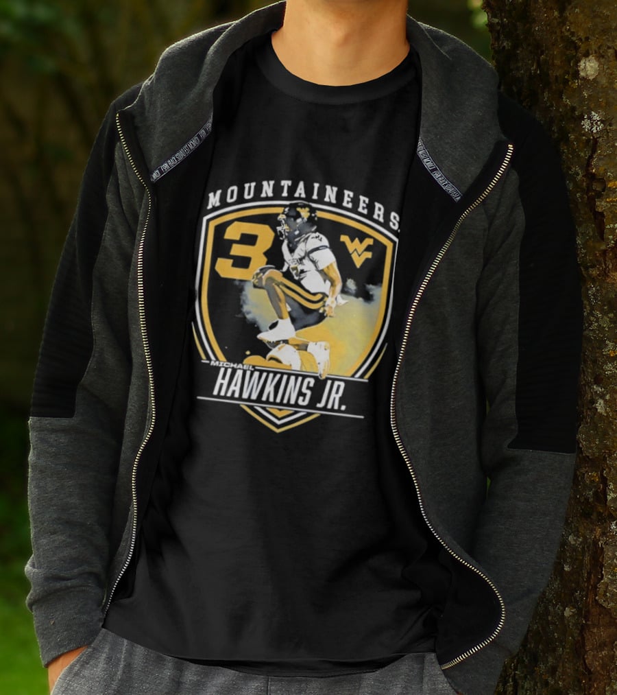 Mountaineers Hawkins Jr. 3 West Virginia WV T-Shirt