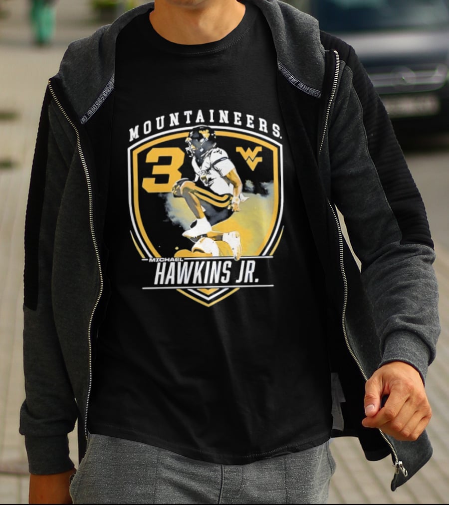 Mountaineers Hawkins Jr. 3 West Virginia WV T-Shirt