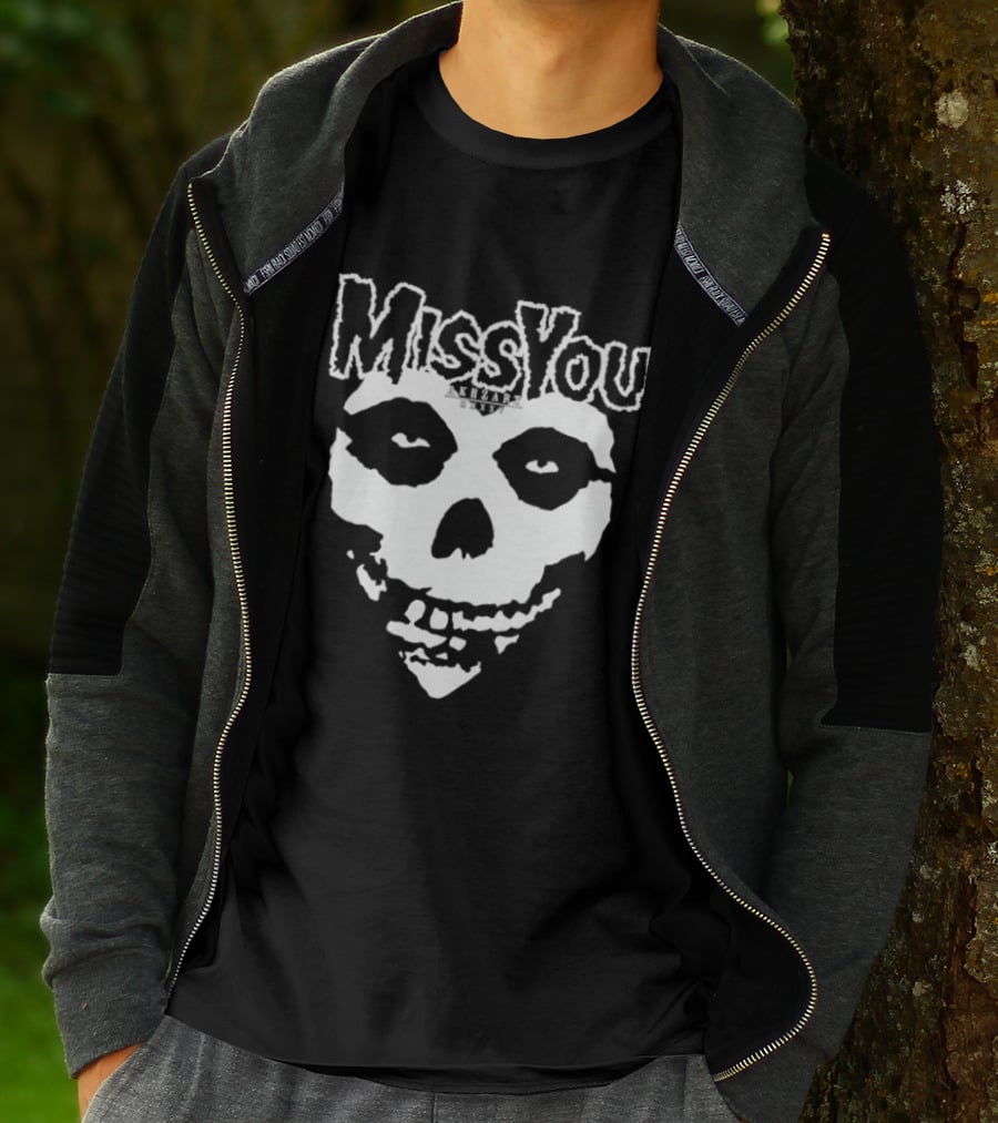Miss You Skull Gothic Dark MMXXV Akhzart T-Shirt