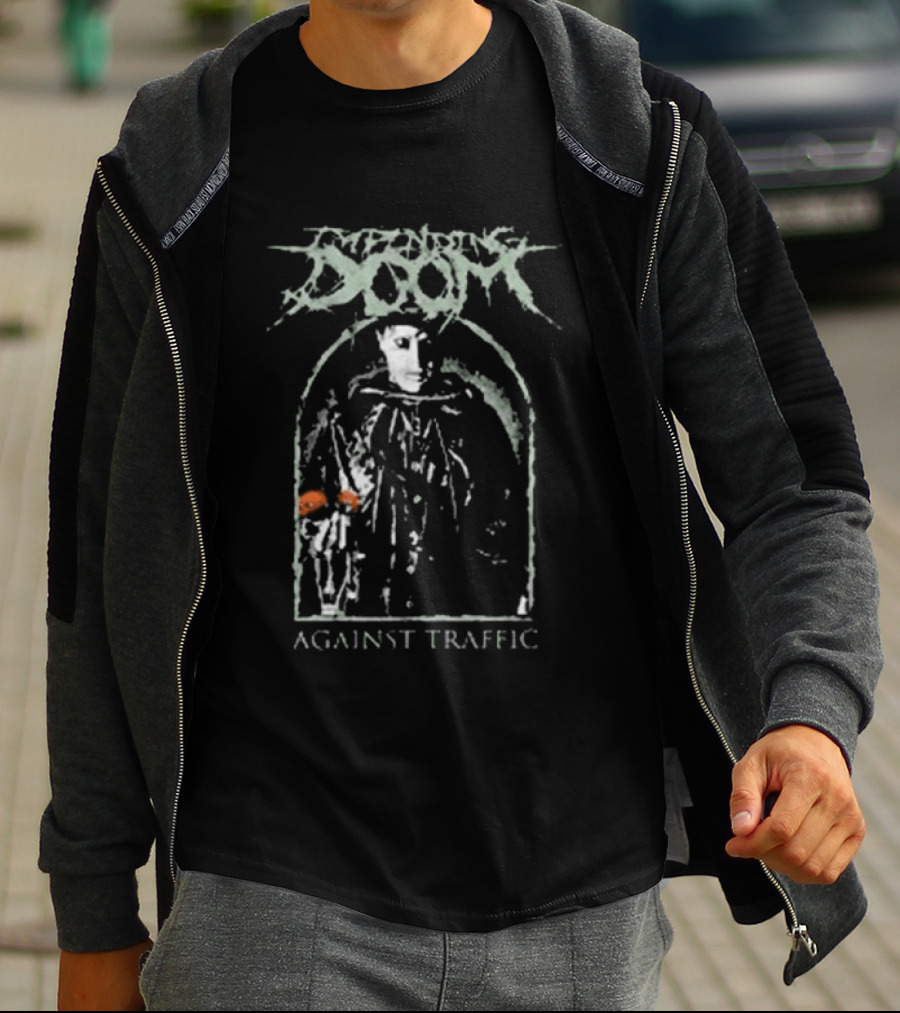 Impending Doom Against Traffic Skeleton T-Shirt