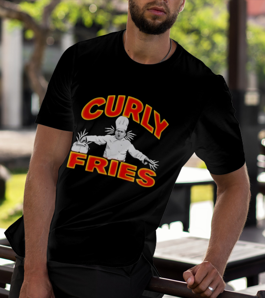 The Three Stooges Curly Fries Chef Character 90s Comedy T-Shirt