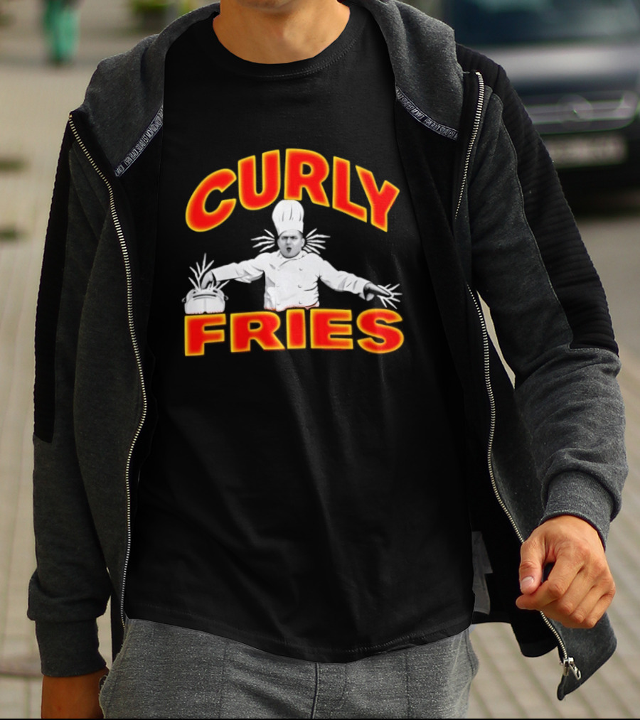 The Three Stooges Curly Fries Chef Character 90s Comedy T-Shirt