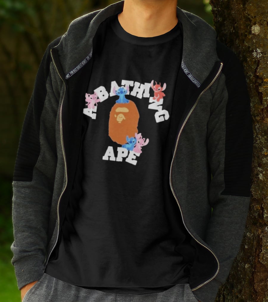 Original Bape A Bathing Ape Disney Stitch Collaboration T-Shirt