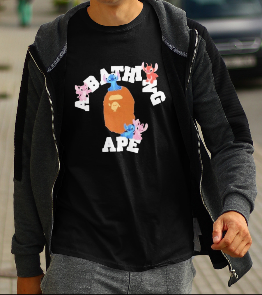 Original Bape A Bathing Ape Disney Stitch Collaboration T-Shirt
